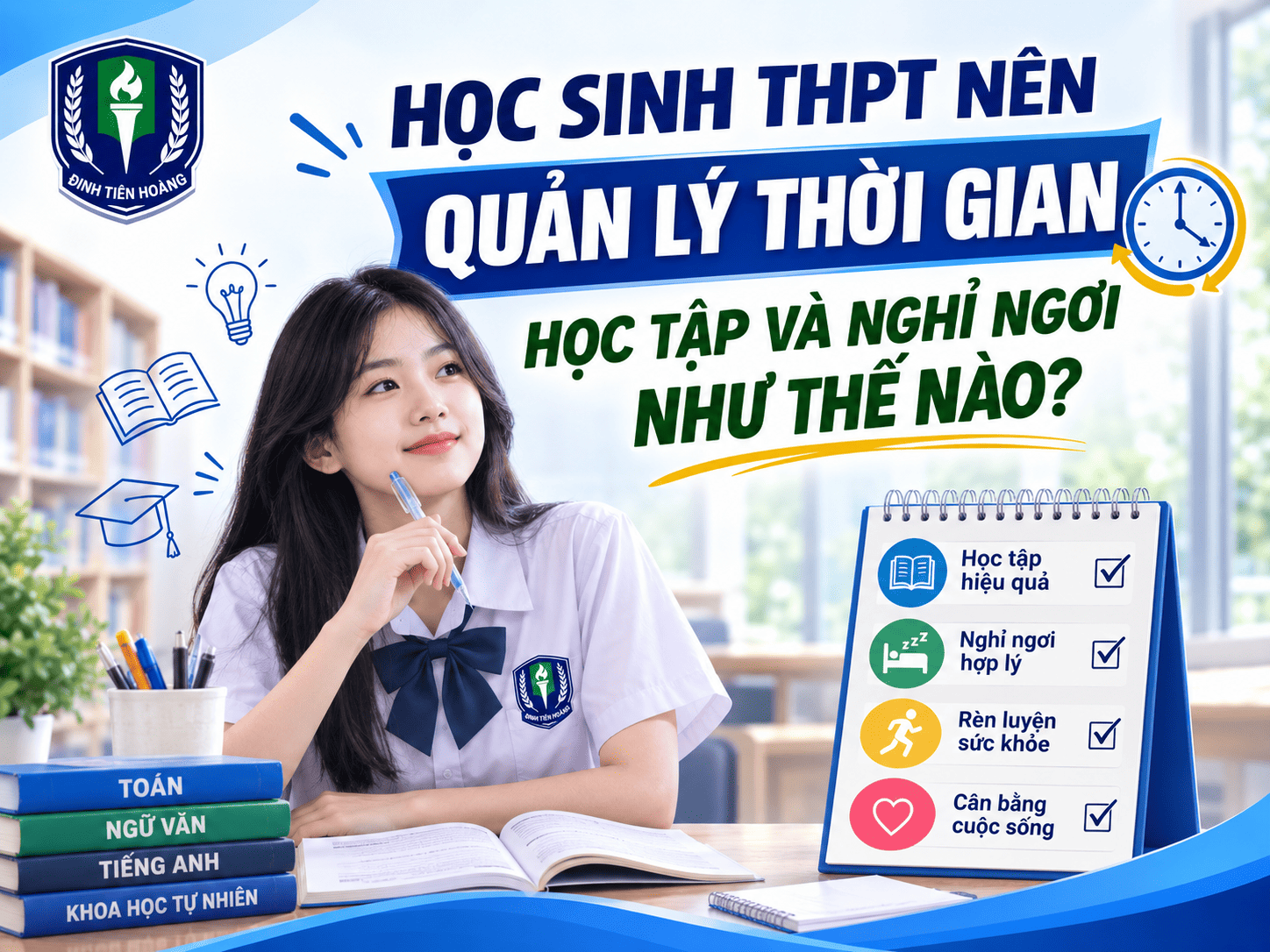 Học sinh THPT nên quản lý thời gian học tập và nghỉ ngơi như thế nào?